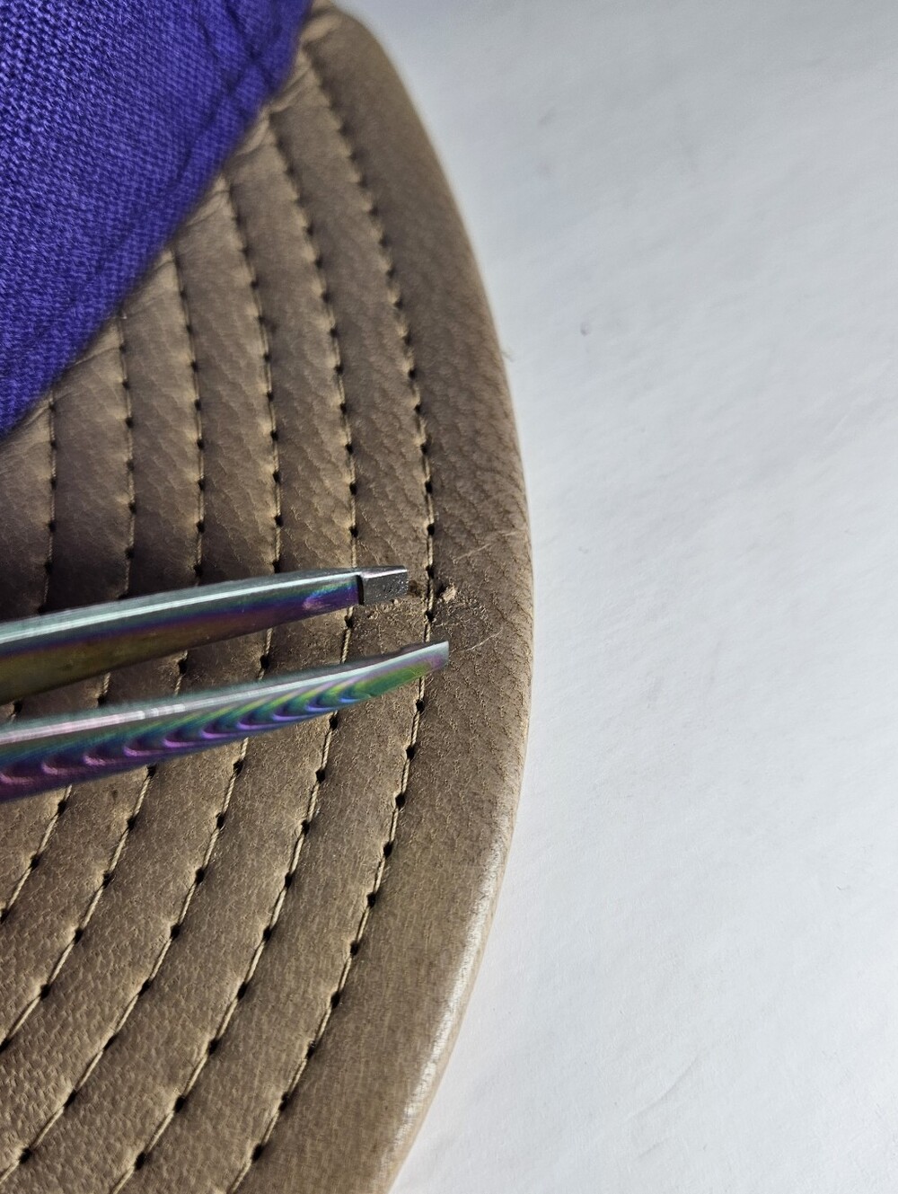Nike ACG True Snapback Hat Purple Wool Leather Brim Strapback Outdoor Vintage - Picture 4 of 10